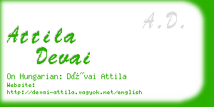 attila devai business card